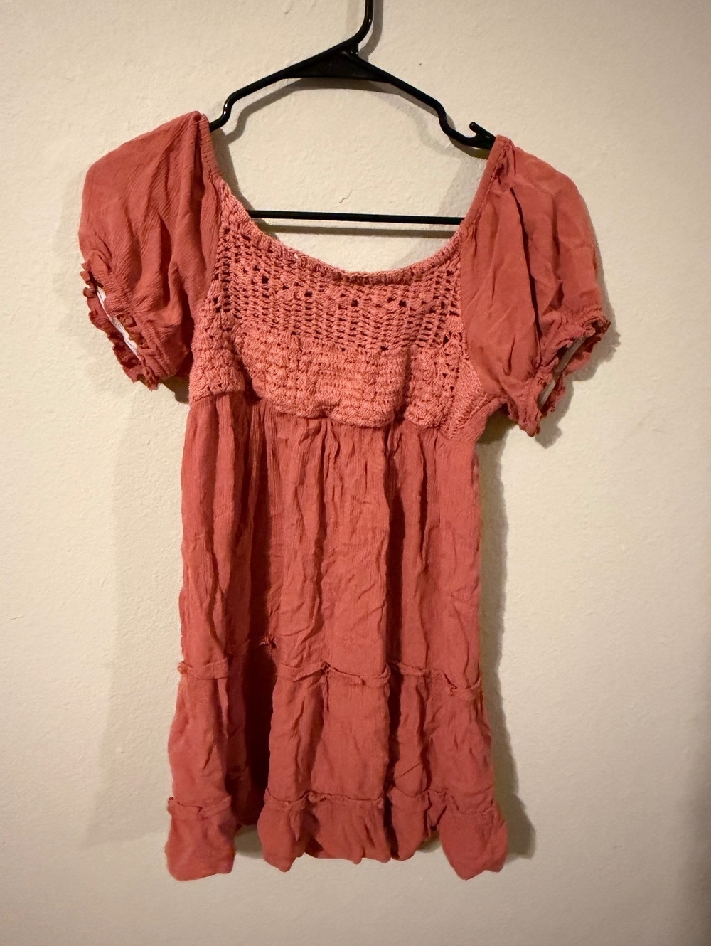 Blush dusty rose mini dress